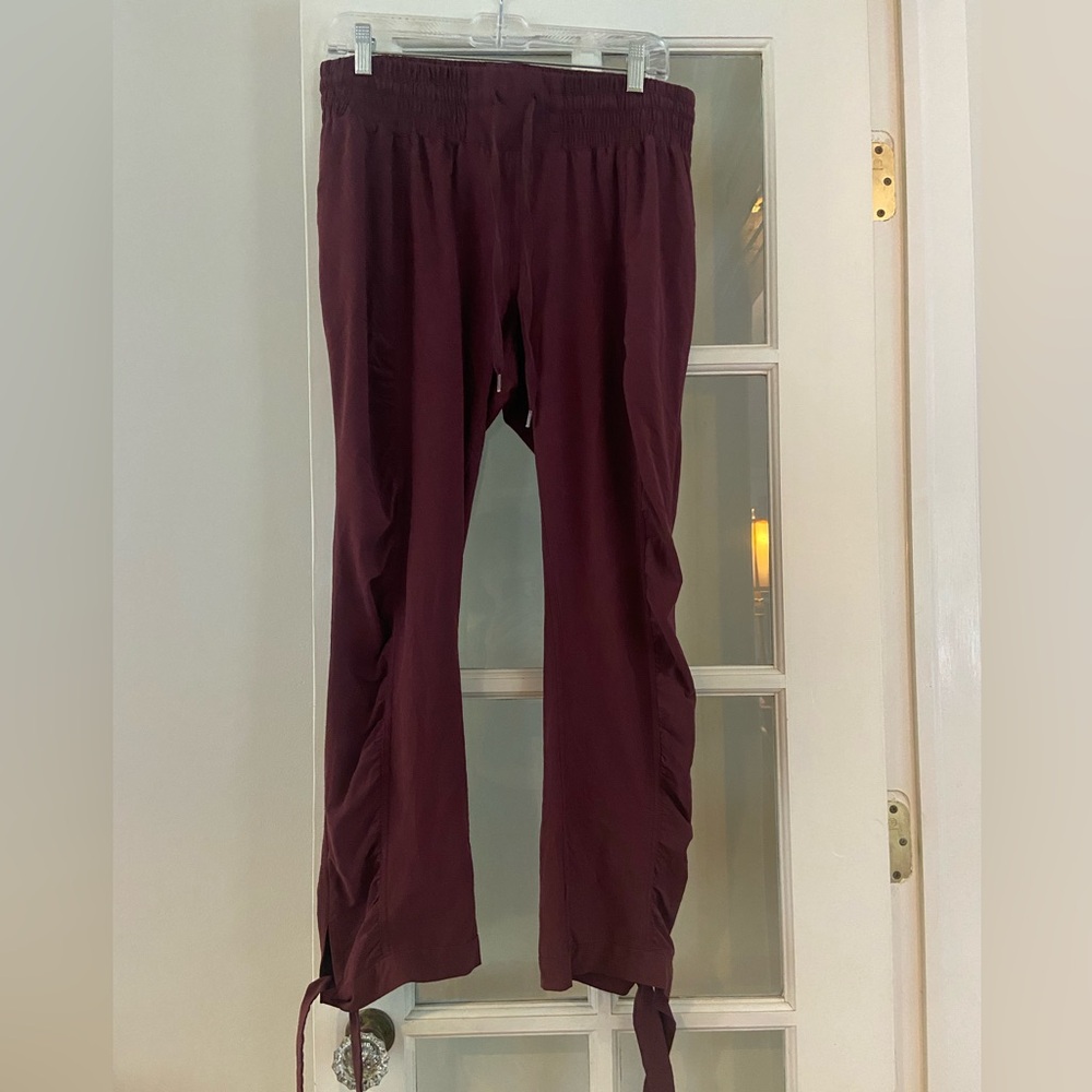 High-rise Prana joggers, Bindu pant, maroon, large